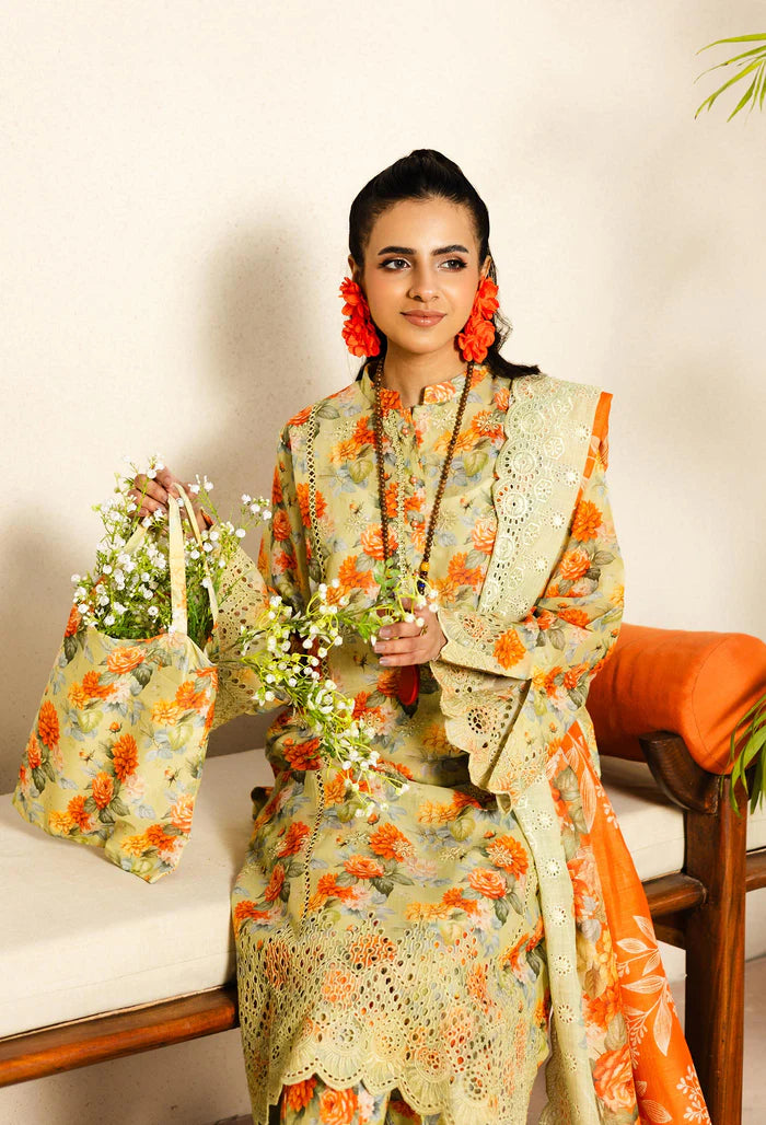 Digitally Printed & Schiflli Embroidered Lawn - Marisa 2