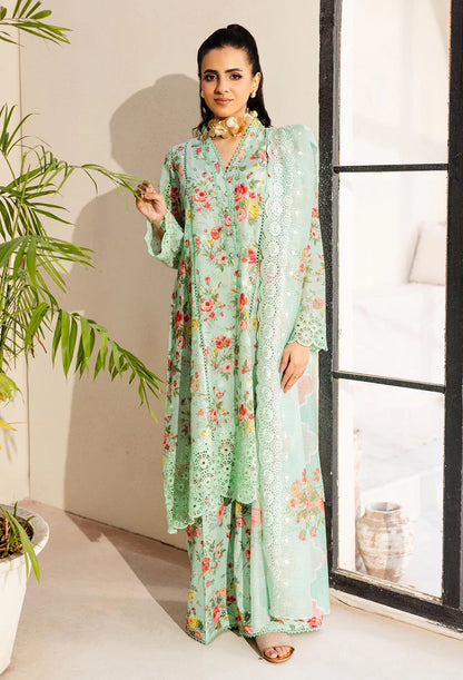 Digitally Printed & Schiflli Embroidered Lawn - Serena 08884