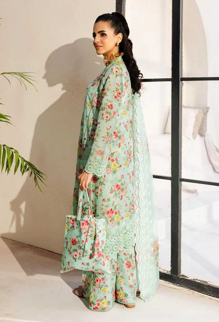 Digitally Printed & Schiflli Embroidered Lawn - Serena 08884