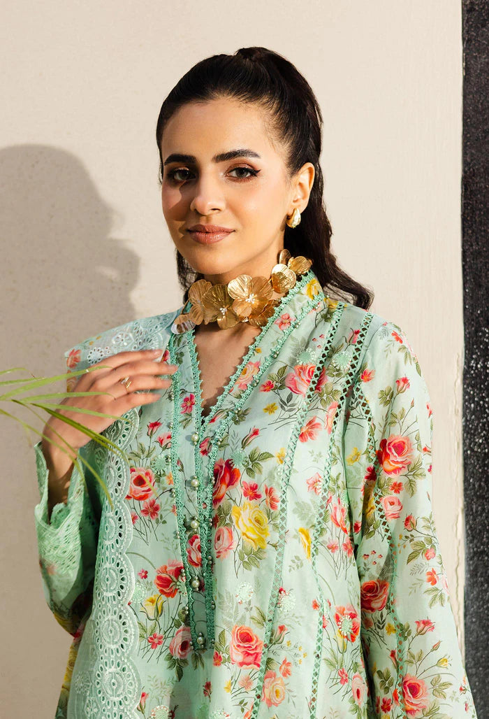 Digitally Printed & Schiflli Embroidered Lawn - Serena 08884