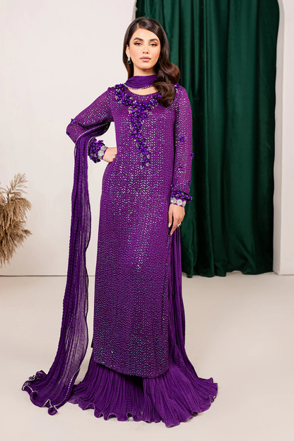 Vanya - Violet Crushed Sharara (Leftover)
