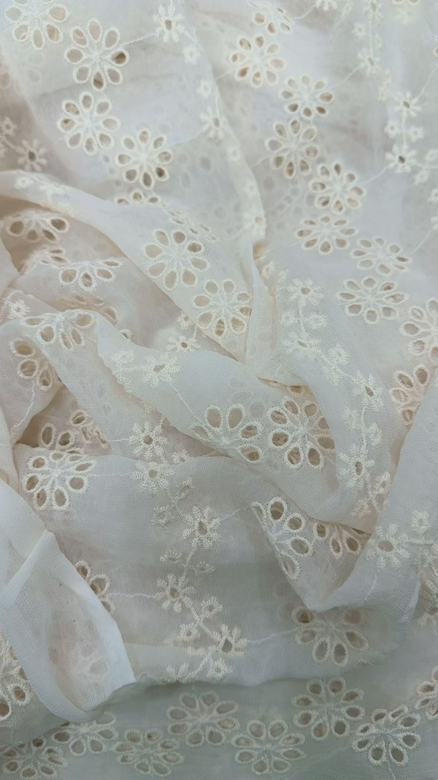 Charizma - Chiffon Chikenkari Dupatta (Leftover)