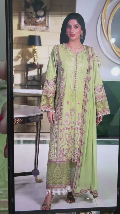 2 Piece Pista Green Pret (Leftover) - Maryam & Maria